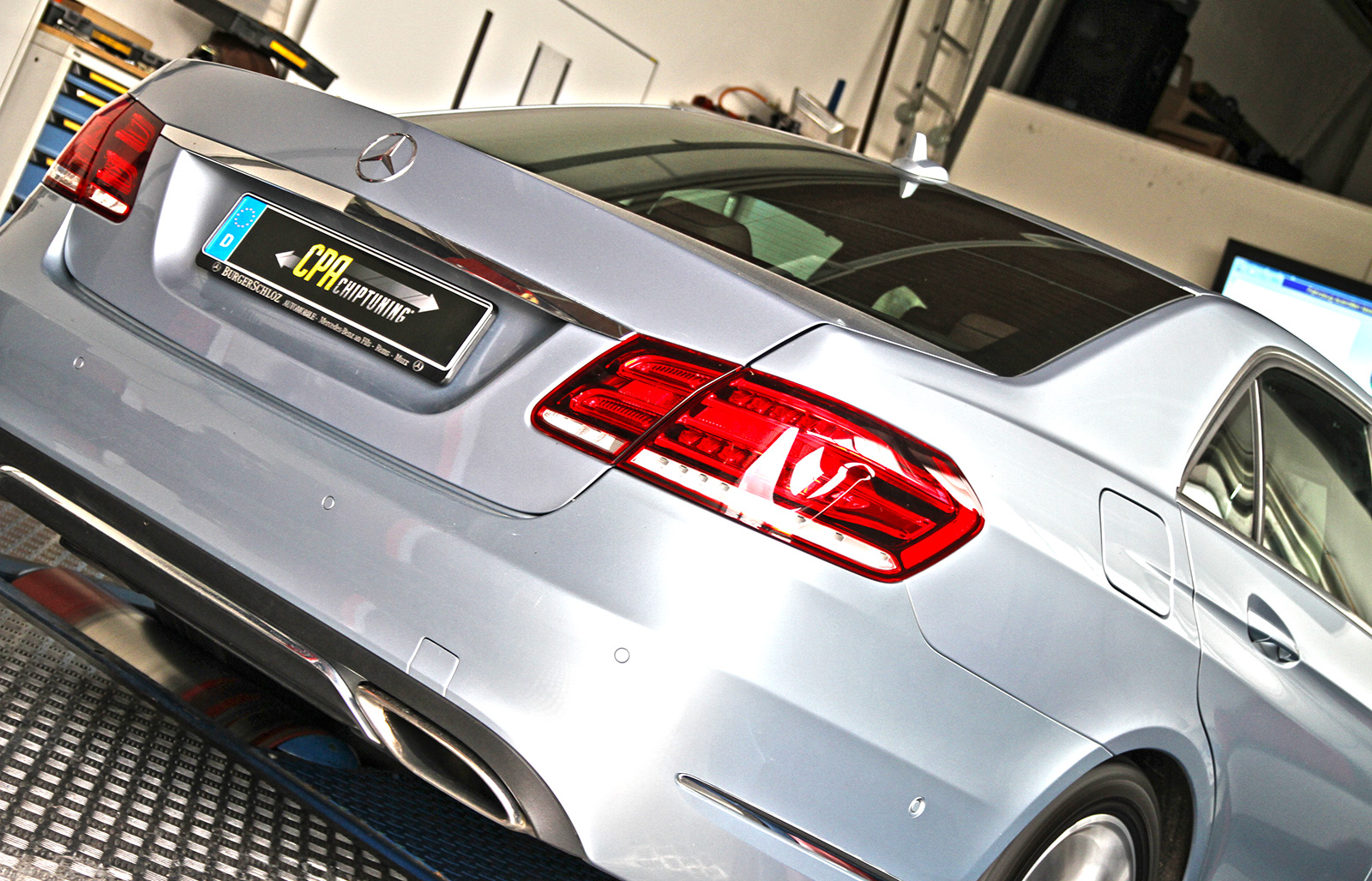 The new Mercedes E400 (W212) at the dyno